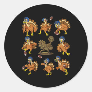 Erntedank Türkei Fußballspieler Quar erhalten Runder Aufkleber