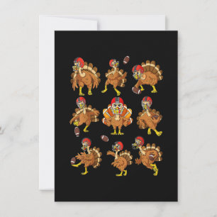 Erntedank Türkei Fußballspieler Quarterback R Einladung