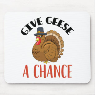 Erntedank Türkei Gänse Chance Mousepad