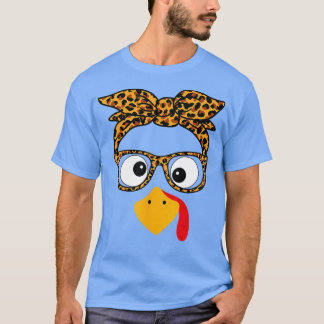 Erntedank Türkei gegenüber Leopard Print Glasses A T-Shirt