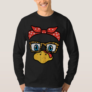 Erntedank Türkei Gesicht Brille Mama Frauen Mädche T-Shirt