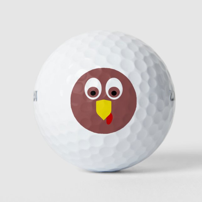 Erntedank Türkei Gesicht Golfball (Vorderseite)