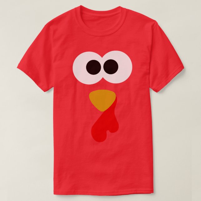 Erntedank Türkei Gesicht T-Shirt (Design vorne)