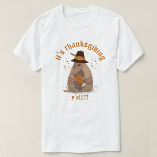 Erntedank Türkei Leg Armadillo Texas T-Shirt
