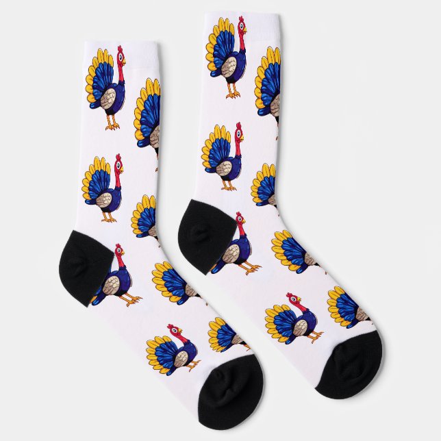 Erntedank Türkei Nachhaltig Premium Crew Sockel Socken (Rechts)