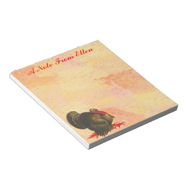 Erntedank Türkei Notizblock (angewinkelt)