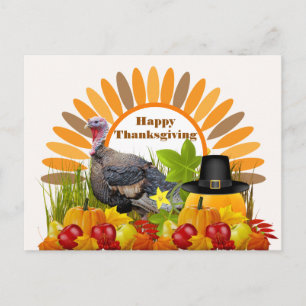 Erntedank Türkei, Pumpkins Holiday Postcard Postkarte