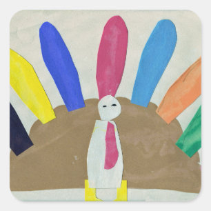 Erntedank Türkei Quadratischer Aufkleber