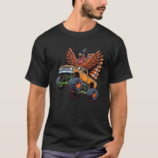 Erntedank Türkei Reiten Monster Lkw Kleinkind B T-Shirt