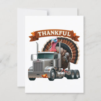Erntedank Türkei Reiten Semi Truck Postkarte