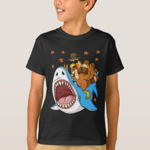 Erntedank Türkei Riding Shark Fun Kleinkind Boys T-Shirt