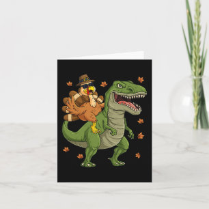 Erntedank Türkei Riding T Rex Dinosaur Kleinkind Karte