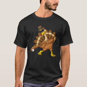 Erntedank Türkei Schwingen Baseball Bat Boys Kind T-Shirt