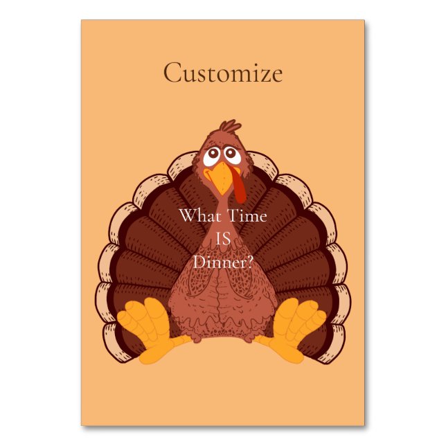 Erntedank Türkei Thunder_Cove Tischnummer (Vorderseite)