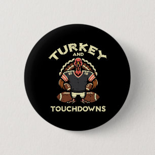 Erntedank Türkei und Touchdowns Fußball Männer Bo Button