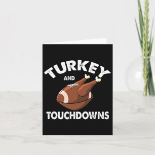 Erntedank Türkei und Touchdowns Fußball Männer Bo Karte