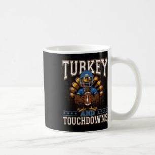 Erntedank Türkei und Touchdowns Fußball Männer Ki Kaffeetasse