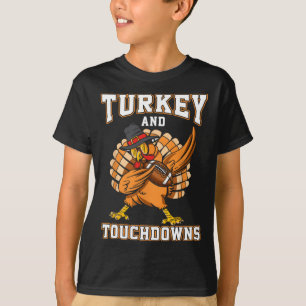Erntedank Türkei und Touchdowns Fußball Männer Ki T-Shirt