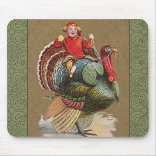 Erntedank Türkei Vintage Grüße Mousepad