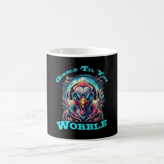 Erntedank Türkei Wobble Kaffeetasse (Mittel)