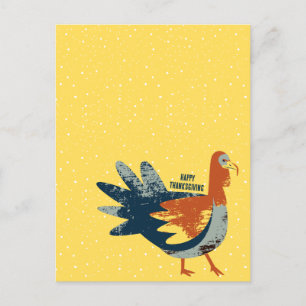 Erntedank Turkey Bird Postkarte