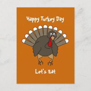 Erntedank Turkey Card Einladungspostkarte