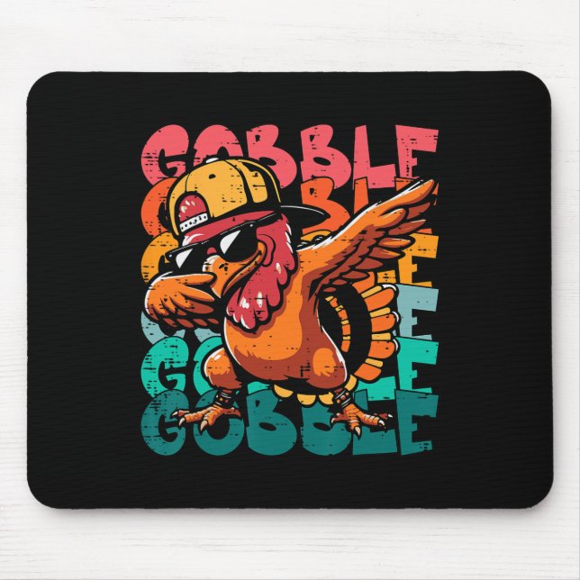 Erntedank Turkey Dab Gobble Funny Kleinkind Boys Mousepad (Vorne)