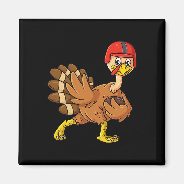 Erntedank Turkey Football Player Trophy Award P Magnet (Vorne)