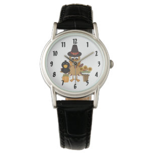 Erntedank Turkey Friends Watch Armbanduhr