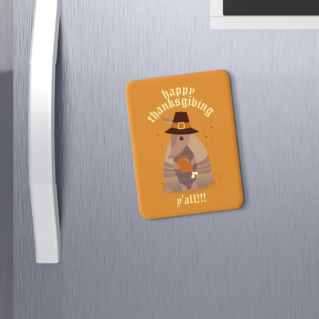 Erntedank Turkey Leg Armadillo Texas Magnet (Von Creator hochgeladen)