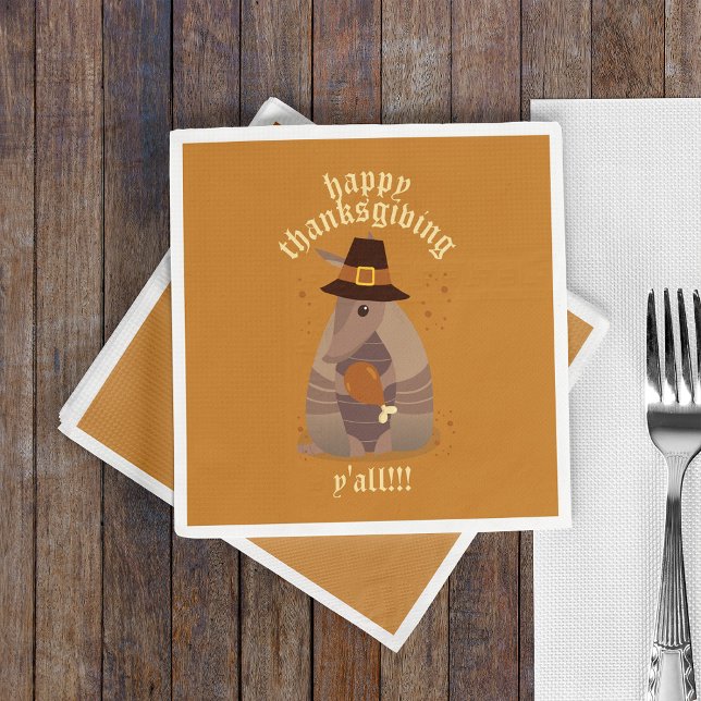 Erntedank Turkey Leg Armadillo Texas Serviette (Von Creator hochgeladen)
