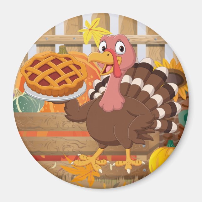 Erntedank Turkey Magnet (Vorne)
