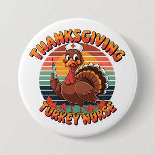 Erntedank Turkey Nurse Button