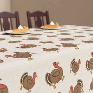 Erntedank Turkey Pattern Tablecloth Tischdecke