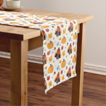 Erntedank Turkey Pumpkin Table Runner