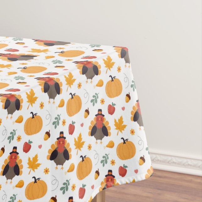 Erntedank Turkey Pumpkin Tischdecke (Beispiel)