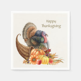 Erntedank Turkey Pumpkins Napkin Serviette