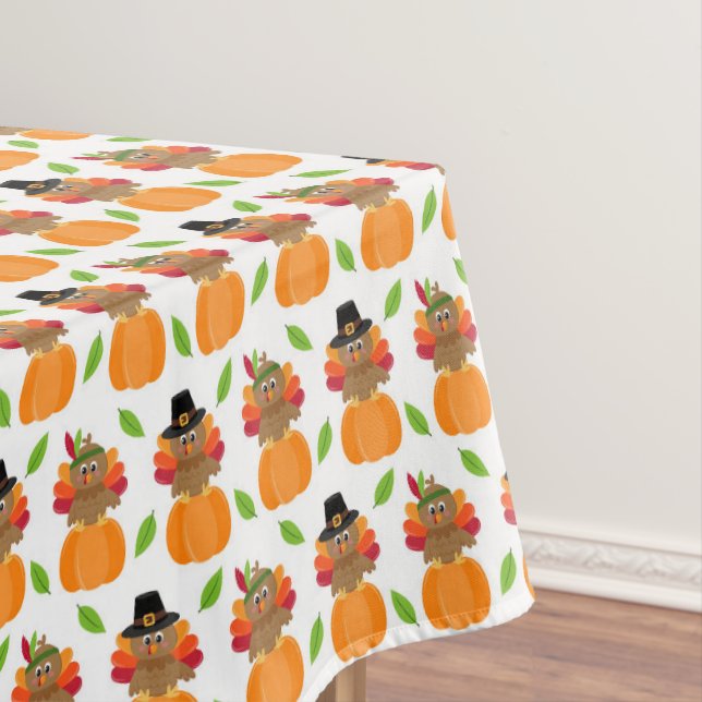 Erntedank Turkey Pumpkins Tischdecke (Beispiel)