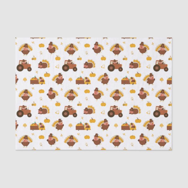 Erntedank Turkeys Seidenpapier (Vorderseite)