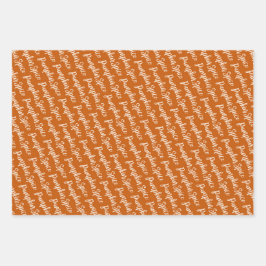 Erntedank und Fall Pumpkins Gewürzorange Geschenkpapier Set