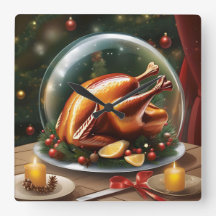 Erntedank- und Weihnachtstruthahn unter Glaskuppel