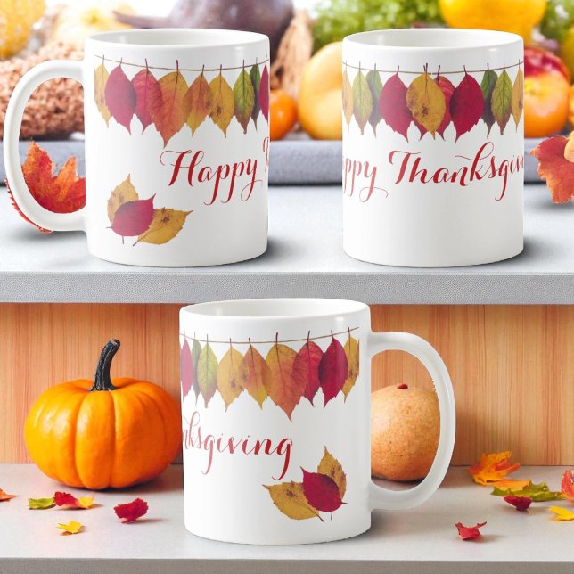 Erntedank Urlaub farbenfroh Herbst lässt Grenzen Kaffeetasse (All around view of template text ceramic mug)
