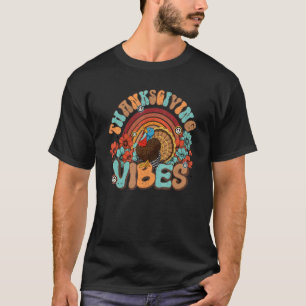 Erntedank Vibes Retro Türkei Rainbow Fall Autum T-Shirt