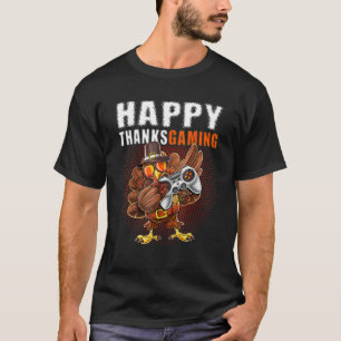 Erntedank Video Game Dabbing Türkei Pilgrim Boy T-Shirt