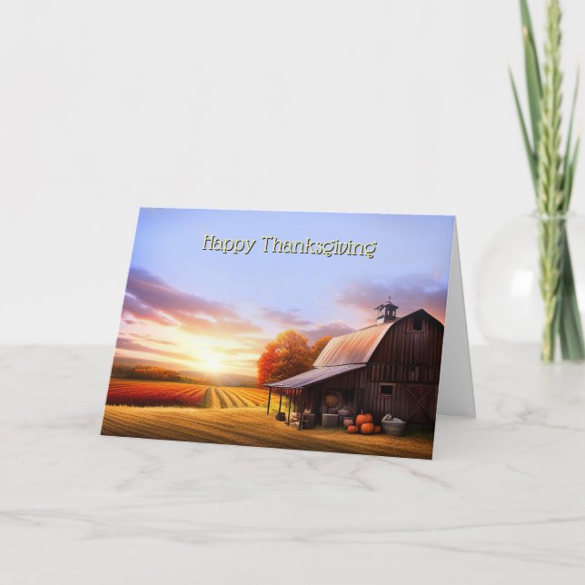 Erntedank von unserem Haus zu Ihrem Stall und Ihre Karte (Vorderseite)