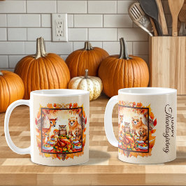 Erntedank Waldtiere Herbstleaves Kaffeetasse