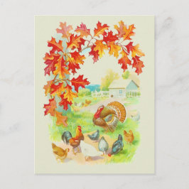 Erntedank Watercolor Feiertagspostkarte
