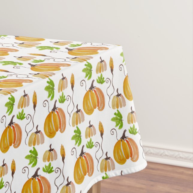 Erntedank Watercolor Pumpkins Tischdecke (Beispiel)