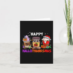 Erntedank Weihnachten Frohe Hallothanksmas Kaffee Karte
