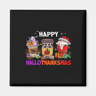 Erntedank Weihnachten Frohe Hallothanksmas Kaffee Magnet